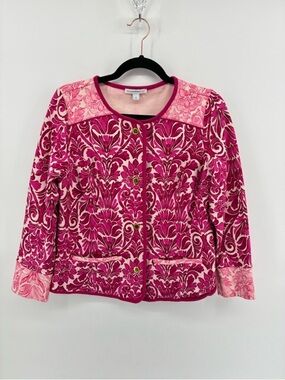 Isaac Mizrahi Pink Floral Blazer